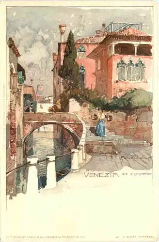 Venezia - Rio S Cristoforo - Litho -665016