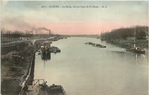 St-Ouen, La Seine, vue du Pont de St-Ouen -539372