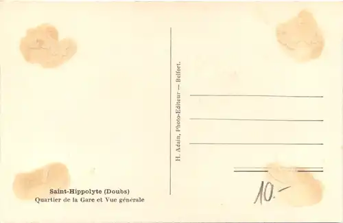 Saint-Hippolyte, Quartier de la Gare et Vue generale -539326