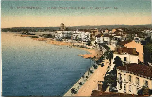 Saint-Raphael, Le Boulevard Felix-Martin et les Quais -539294