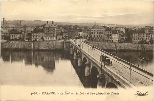 Roanne, Le Pont sur la Loire generale du Coleau -539606
