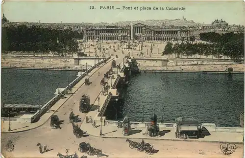 Paris, Pont et place de la Concorde -540112