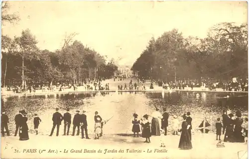 Paris, Le Grand Bassin du Jardin des Tuileries -540088