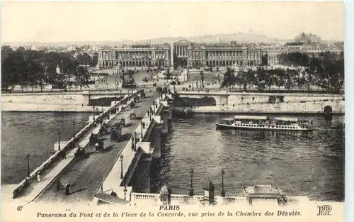 Paris, Panorama du Pont et de la Place de la Concorde -540150
