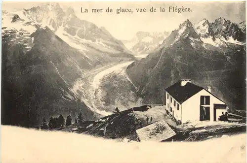 Chamonix, La Mer de glace, vue de la Flegere -540352