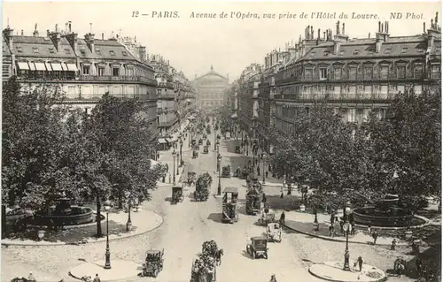 Paris, Avenue de lÒpera, vue prise de l`Hotel du Louvre -539994