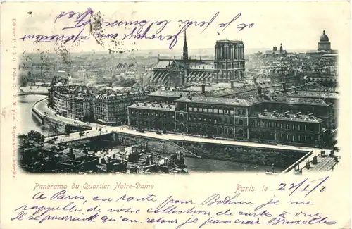 Paris, Panorama du Quartier Notre-Dame -540146