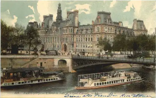 Paris, Hotel de Ville et le Pont dÀrcole -540248
