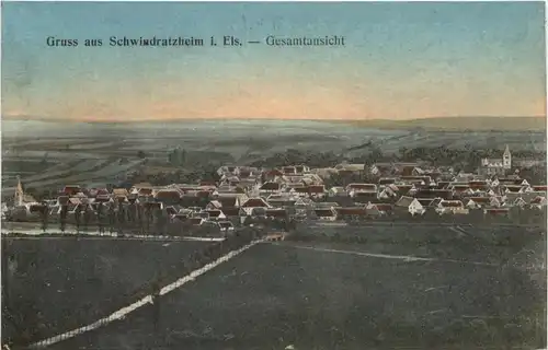 Gruss aus Schwindratzheim i. Els. - Gesamtansicht -540524