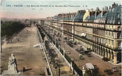 Paris, La Rue de Rivoli et le Jardin des Tuileries -540154
