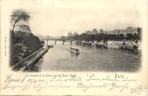 Paris, Le Louvre et la Seine vus du Pont-Neuf -540220