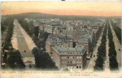 Paris, L, Avenue du Bois de Boulogen et lÀvenue de la Grande Armee -540084