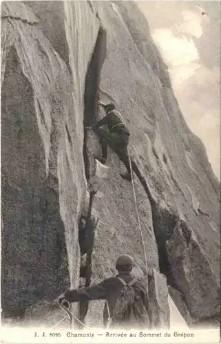 Chamonix, Arrivee au Sommet du Grepon -540448