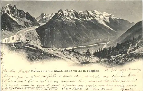 Chamonix, Panorama du Mont-Blanc vu de la Flegere -540498