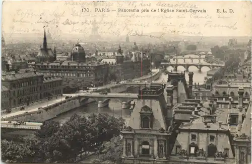 Paris, Panorama pris de LÈglise Saint-Gervais -540224