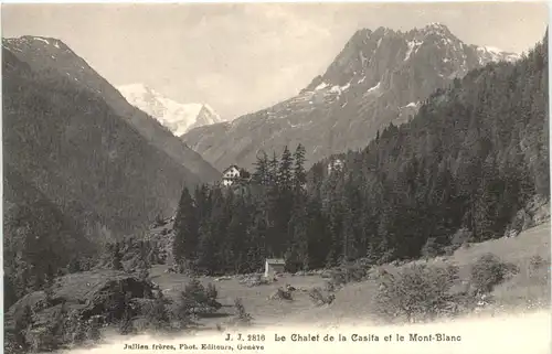 Chamonix, Le Chalet de la Casifa et le Mont-Blanc -540468