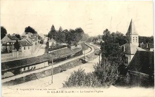 Claye, Le Canal et lÈglise -540692