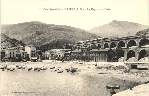 Cerbere, La Plage et les Ecoles -540708