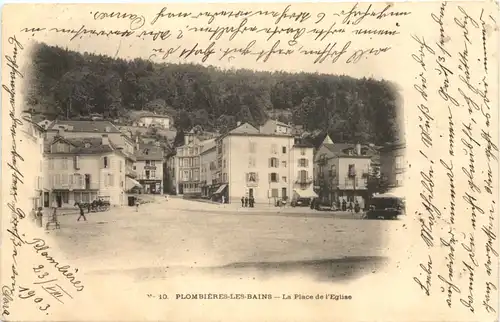 Plombieres-Les-bains, La Place de lÈglise -540882