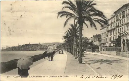 Cannes, Le Boulevard de la Croisette et le Casino -540736
