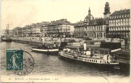 Rouen, Perspective des Quais -540760