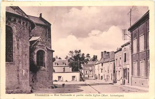 Chemille, Rue Nationale et partie vielle Eglise -540706