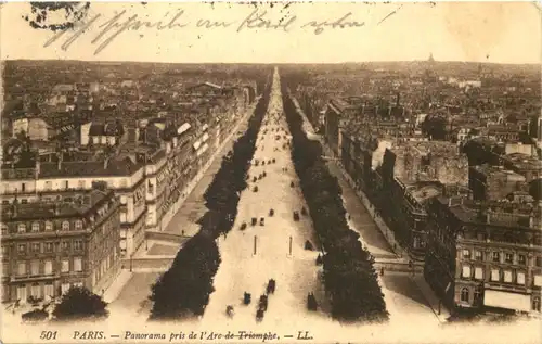 Paris, Panorama pris de lÀrc de-Triumphe -541188