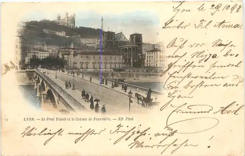 Lyon, Le Pont Tilsitt et le Coteau de Fourviere -541388