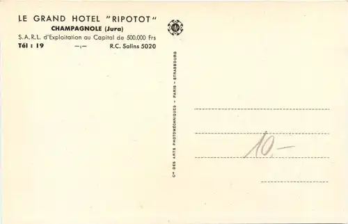 Champagnole, Grand Hotel Ripotot -541574
