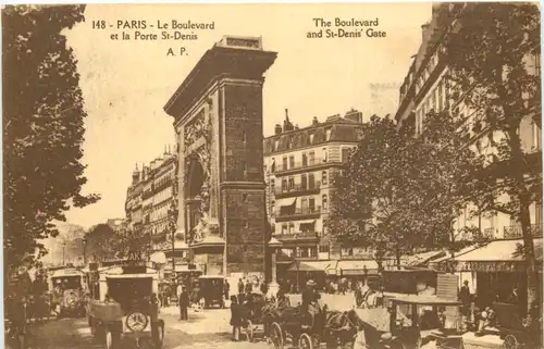 Paris, Le Boulevard et la Porte St-Denis -541216
