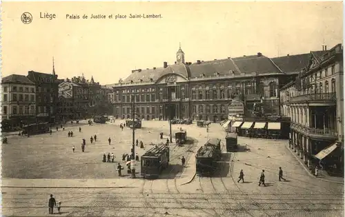 Liege, Palais de Justice et place Saint-Lambert -541416