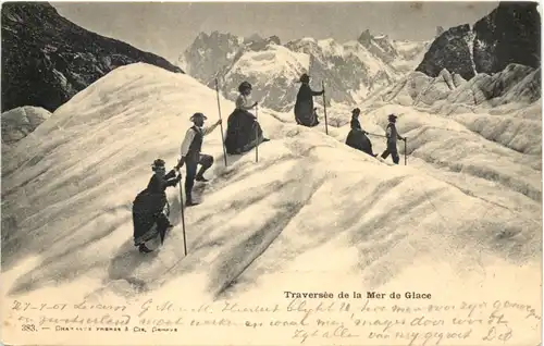 Chamonix, Traverseee de la Mer de Glace -541456