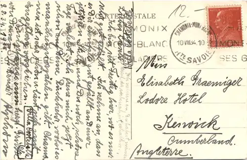 Chamonix, Vue generale et le Mont-Blanc -540470