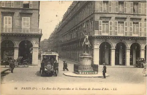 Paris, La Rue des Pyramides et la Statue de Jeanne dÀrc -541304