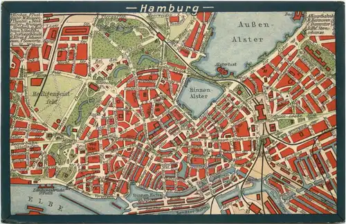 Landkarte Hamburg -665424