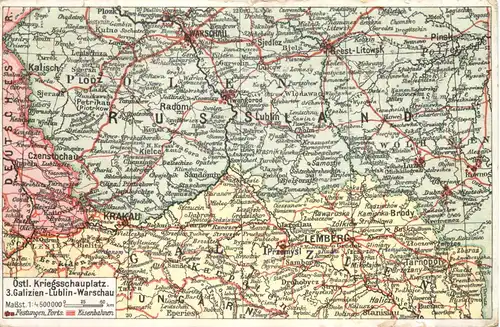 Landkarte Galizien Lublin Warschau -665430