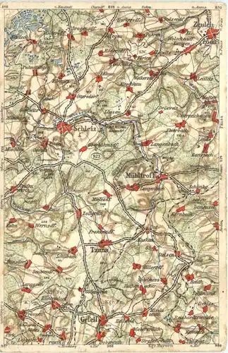 Landkarte - Schleiz und Umgebung -665438