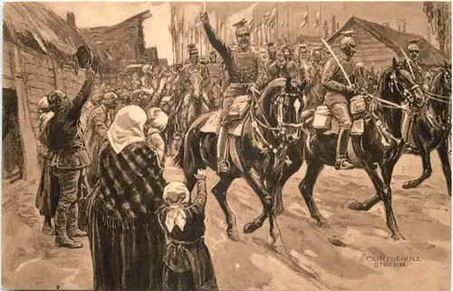 Der grosse Krieg 1914/15 - Unsere Ulanen besetzen Czenstochau -665382