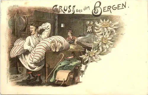 Gruss aus den Bergen - Litho -665664