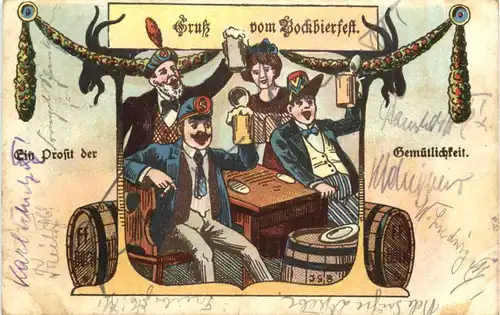 Bonn - Kaiser Halle - Gruss vom Bockbierfest - Litho -665680