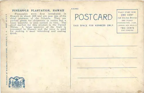 Hawaii - Pinapple Plantation -665634