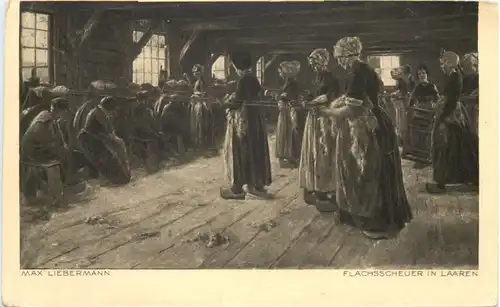 Künstler Ak Max Liebermann - Flachsscheuer in Laaren -665890