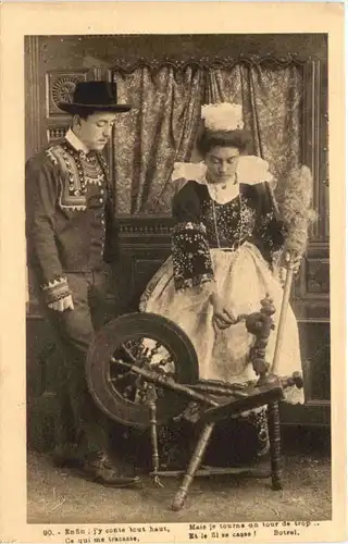 Spinnerin - Spinnrad -665882