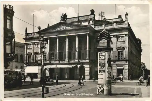 Breslau - Stadttheater - Litfassäule -665940