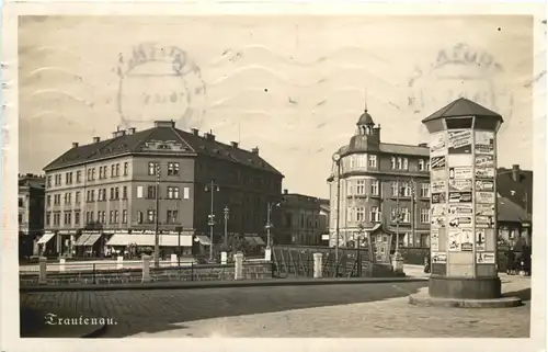 Trautenau mit Litfassäule -665936