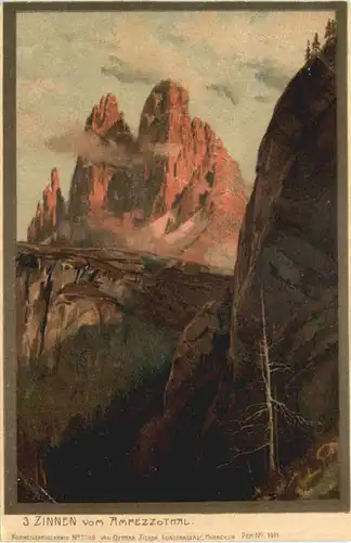 3 Zinnen vom Ampezzothal - Litho - Zeno Diemer -666224