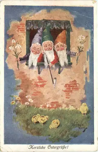 Zwerge - Ostern - Künstler Kränzle -666162