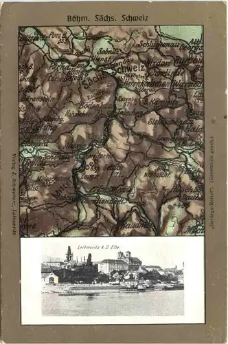 Leitmeritz - Landkarte - Prägekarte - Böhmen -664034