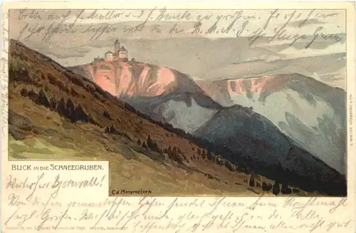 Blick in die Schneegruben - Litho -666594