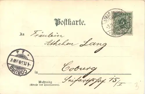 Strassburg - Rabenbrücke - Litho -666602